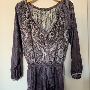 Snakeskin purple gypsy romper